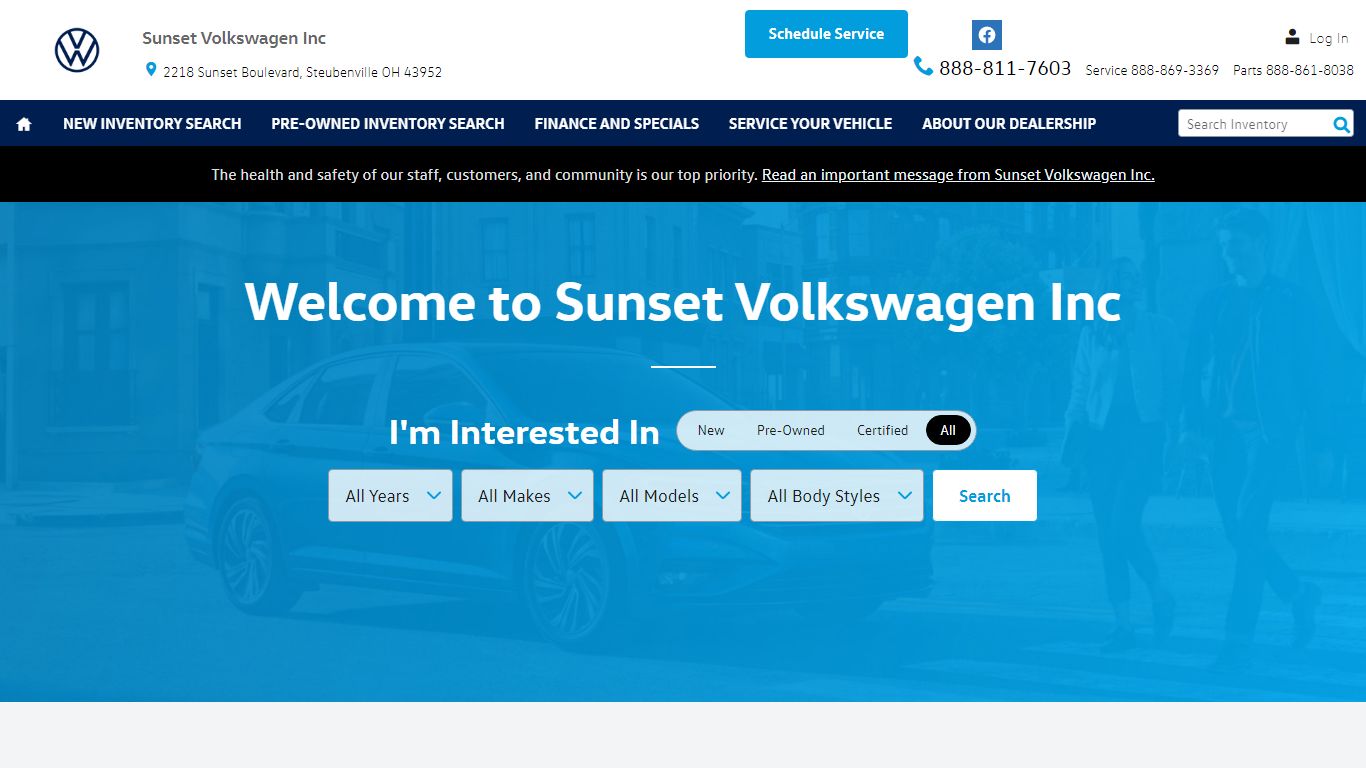 Sunset Volkswagen Inc: Steubenville, OH New & Used VW Dealer