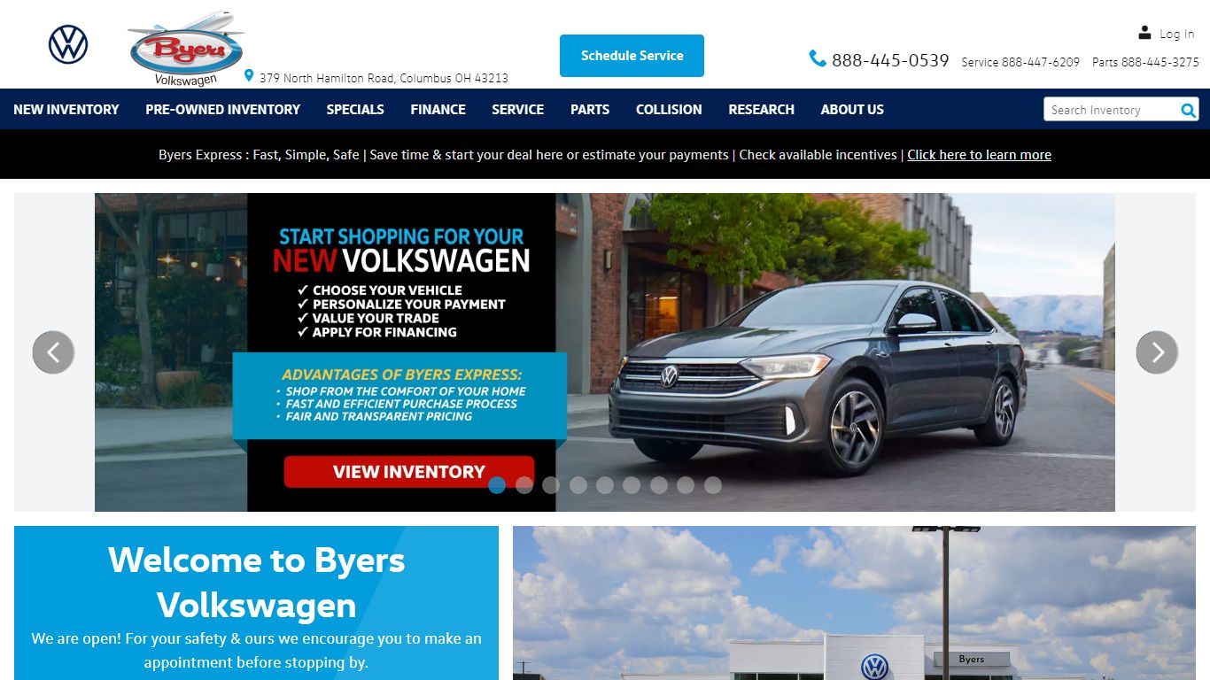 Come Find Your New Car or SUV at Byers Volkswagen in Columbus, OH