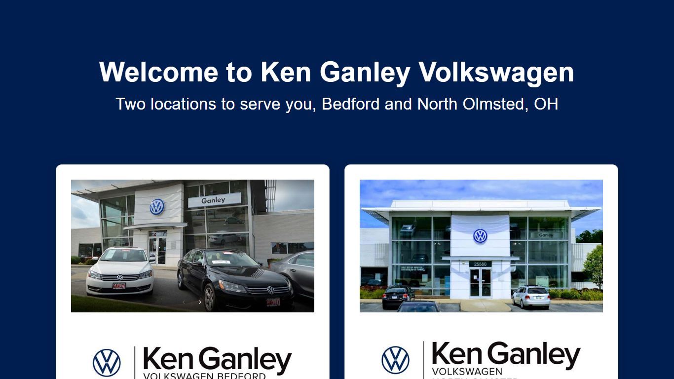 Welcome to Ganley VW | Serving Bedford & Olmsted, OH