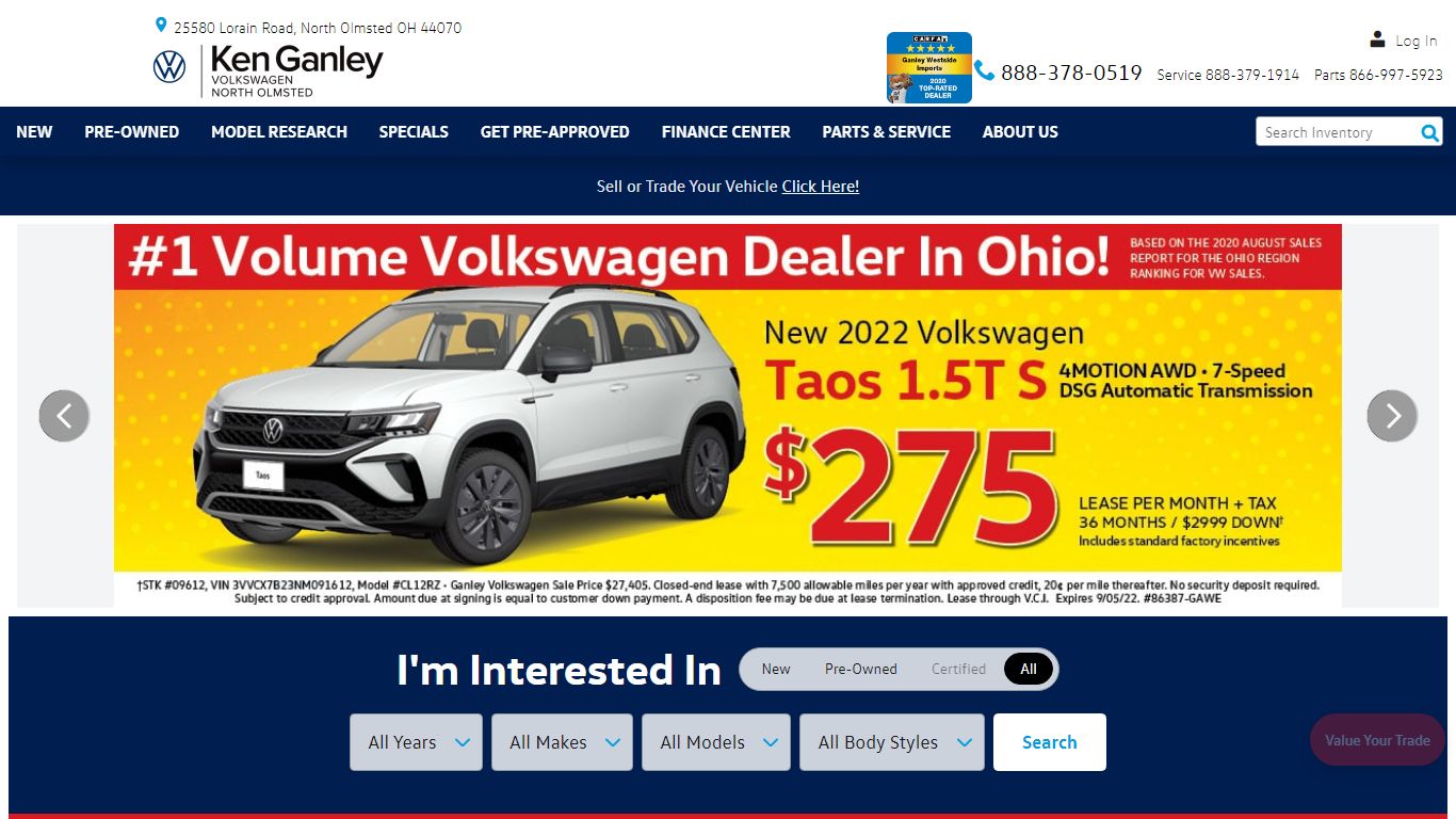 Ken Ganley Volkswagen North Olmsted | Volkswagen Dealership in North ...